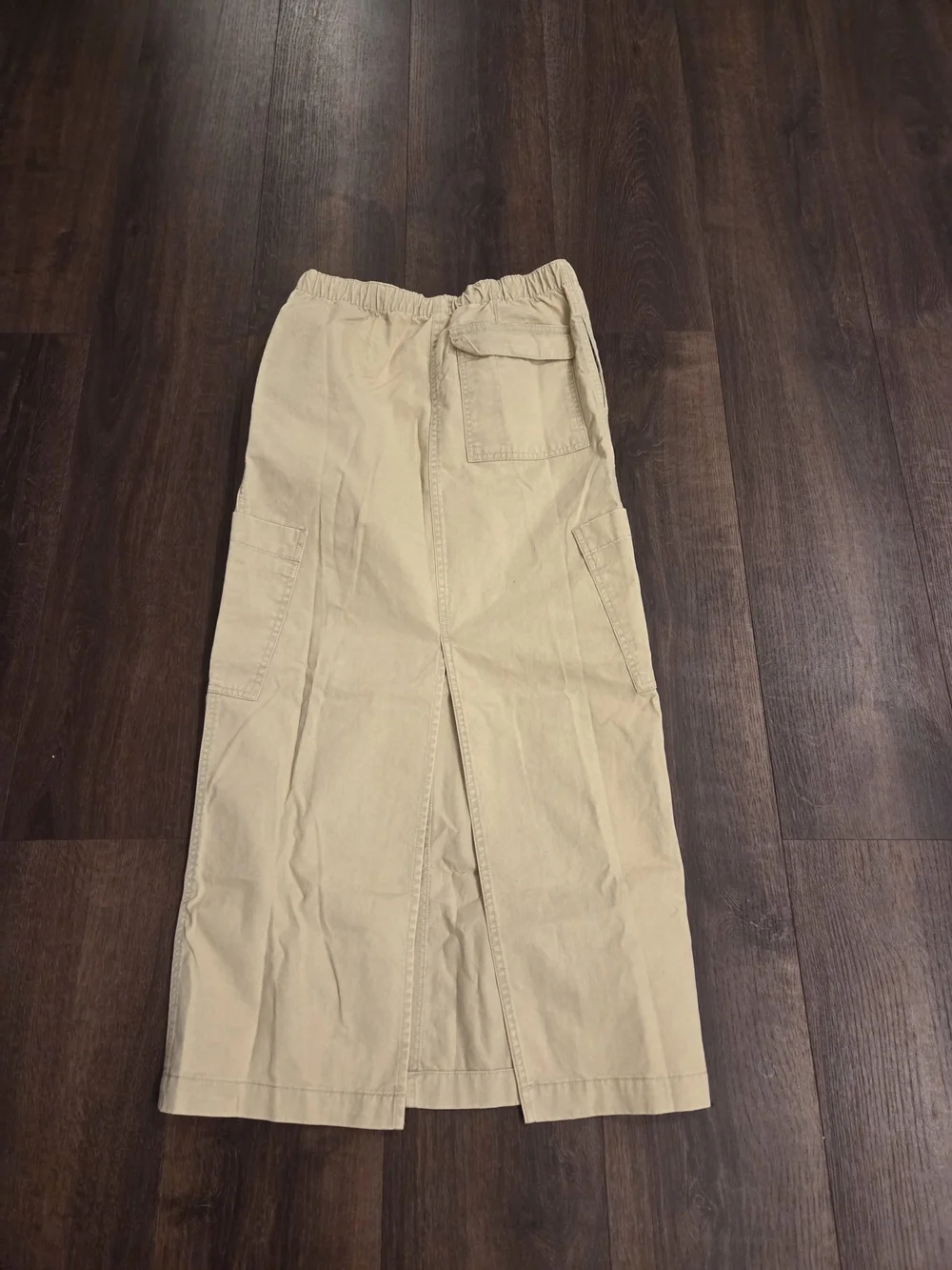 BDG Tan Cargo Maxi Skirt with Utility Pockets